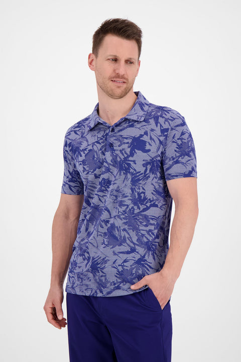 M Ambrosio SS Polo Blau/Blume Herren