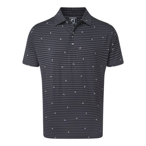 Lisle Stripe Leaf Polo Herren