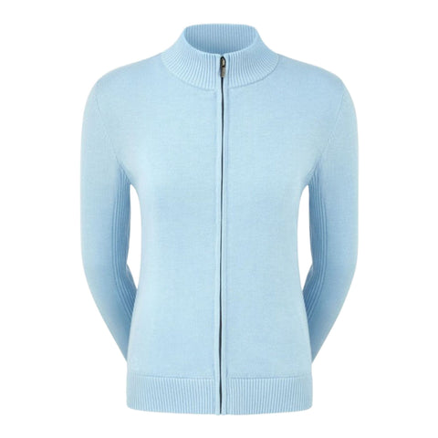 Full Zip Lined Wool Blend Pullover Damen