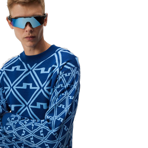 Isaac Jacquard Knitted Sweater Pullover Herren