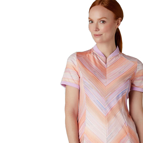 Striped Print Golfkleid Damen