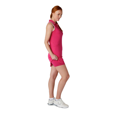 Sleeveless Snap Pla Kleid Damen