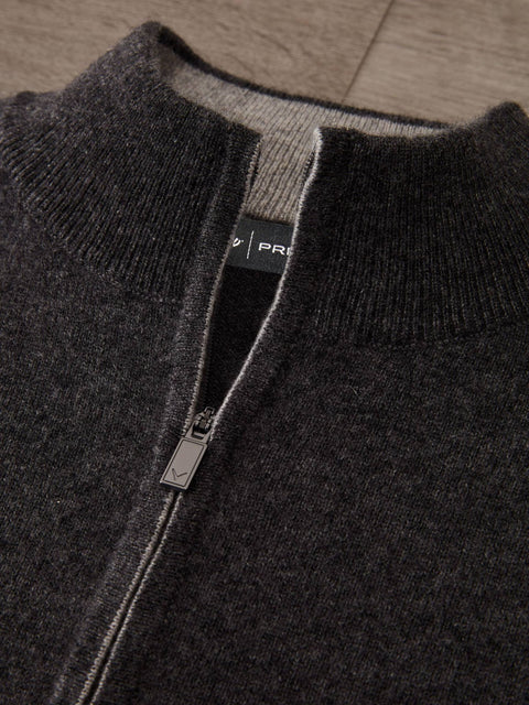 Premium Luxe Cashmere 1/4 Zip Pullover Herren