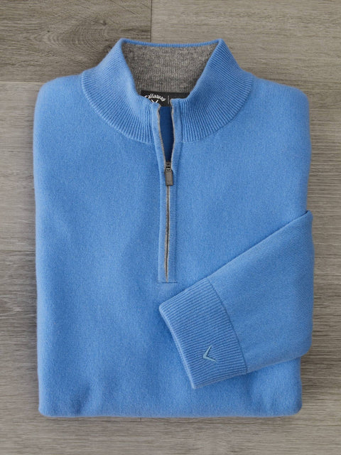 Premium Luxe Cashmere 1/4 Zip Pullover Herren