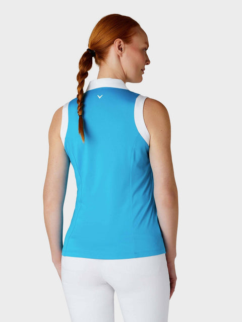Sleeveless Colorblock Polo Damen
