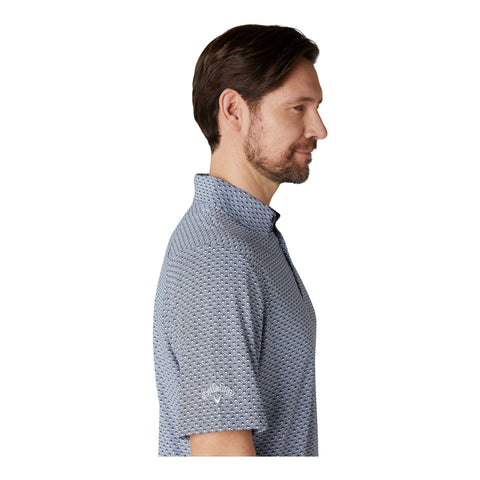Tee Allover Print Poloshirt Herren