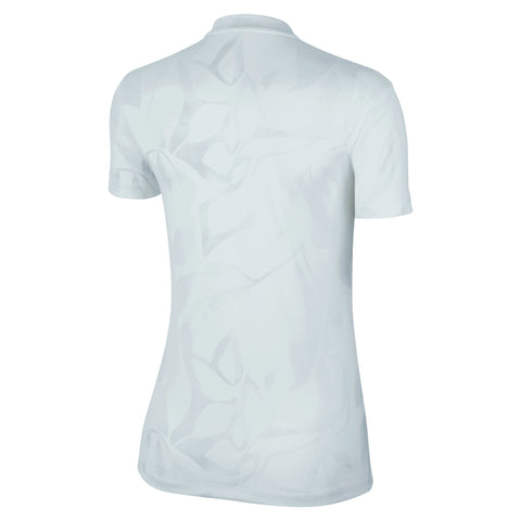 W Dri-Fit Victory SS Polo Print Platinum/Obsidian Damen