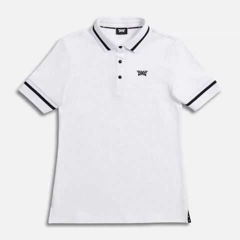 Contrast Sleeve Poloshirt Damen