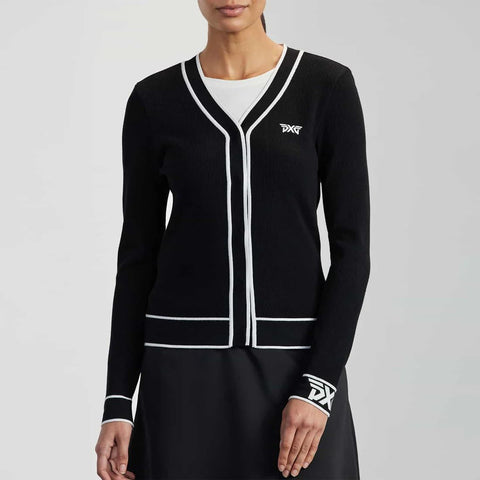 Varsity V-Neck Cardigan Damen