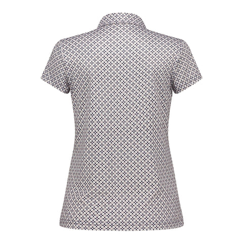 Allover Print Poloshirt Damen