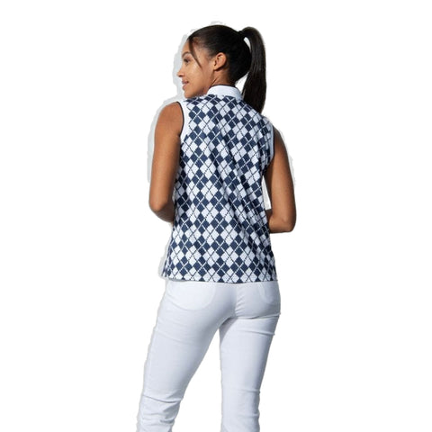 Abruzzo Argyle Sleeveless Polo Shirt Damen