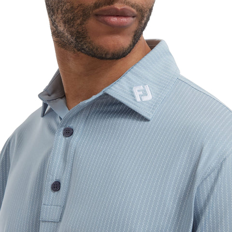 Polo Zick-Zack Print Lisle Poloshirt Herren