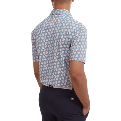 Shadow Palm Print Pique Polo Herren