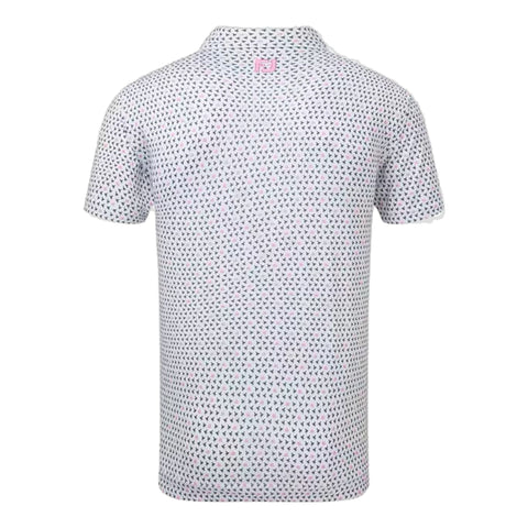 Flying Wasp Print Lisle Polo Herren