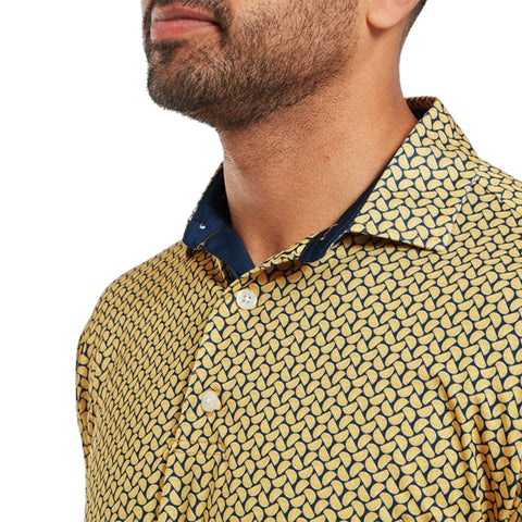 Citrus Print Lisle Poloshirt Herren