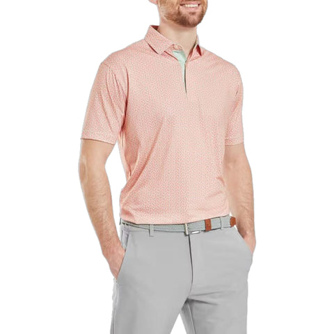 Citrus Print Lisle Poloshirt Herren