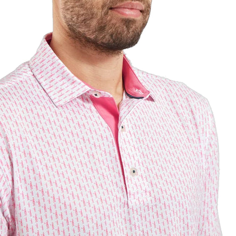 Figure Print Polo Herren