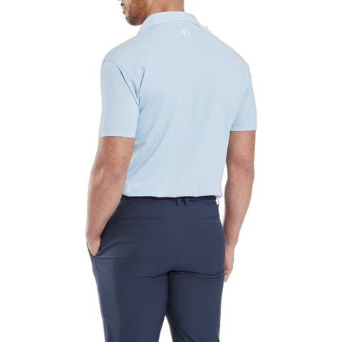 Etched Texture Print Lisle Polo Herren
