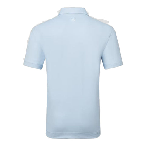 Etched Texture Print Lisle Polo Herren