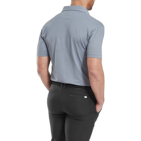 Etched Texture Print Lisle Polo Herren