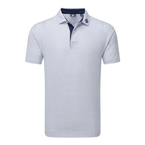 Deco Diamond Print Lisle Polo Herren