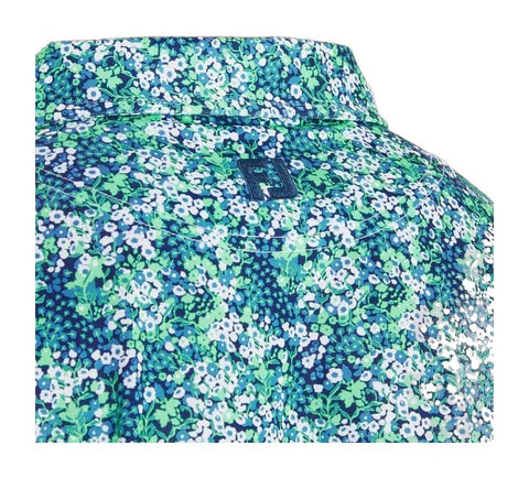 Garden Print Lisle Polo Herren
