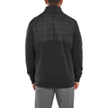 Schwarze Herren-Jacke mit gesteppter Oberseite und glattem Unterteil