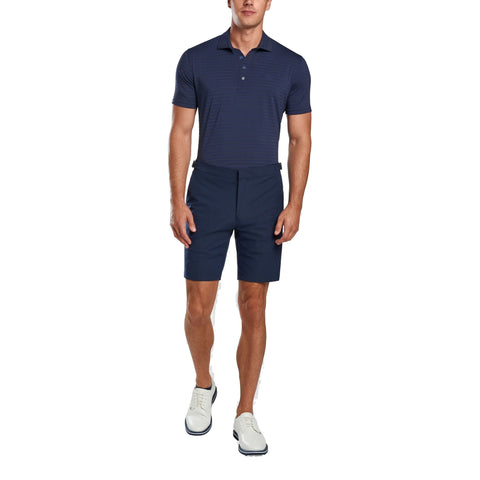 Perforated Stripe Golfpolo Herren