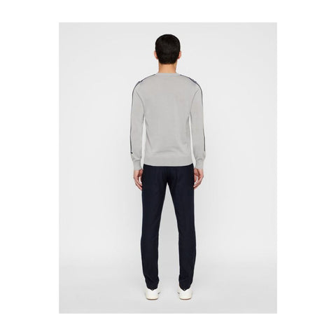 Kevin Crew Neck Pima Cotton Pullover Grau Herren