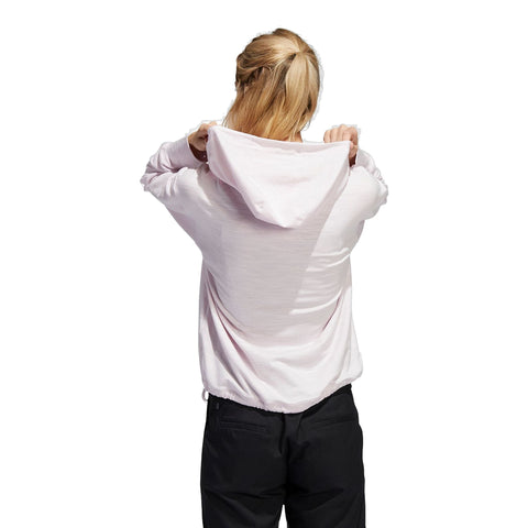 Essentials Slub Hoodie Almost Pink/Weiß Damen