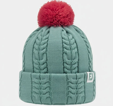 Bobble Cableknit Mütze Damen