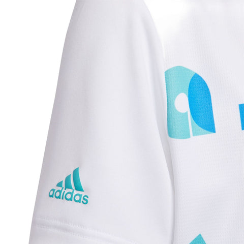 Graphic Semi Mint Rush/Blue Rush/Weiß Golfpolo