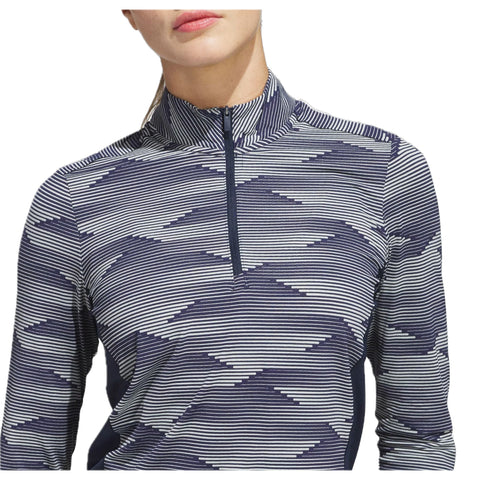 Ultimate365 Printed 1/4-Zip Mock Polo Shirt Damen