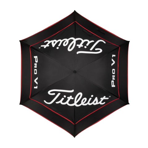 Tour Regenschirm Doppelbaldachin Schwarz/Rot