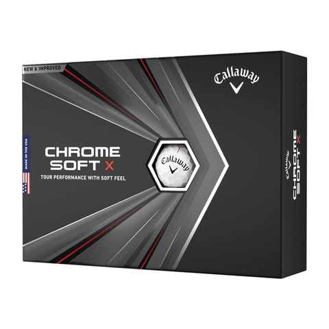 Chrome Soft X 2020 12 Golfbälle Weiß