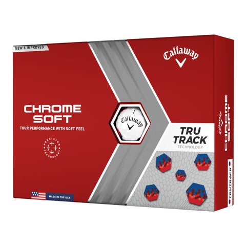 Chrome Soft (22) [12 Balls] Truvis Red/Blue