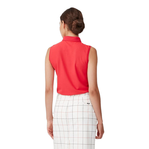 Soft Func Golf Polo Ärmellos Rot Damen Damen
