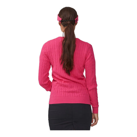 Pullover Cable Fuchsia Damen