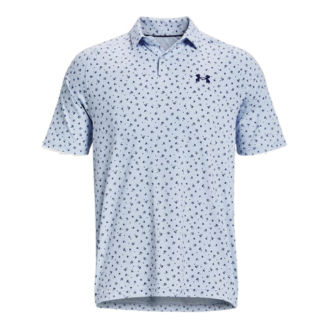 Polo Kurzarm Iso-Chill Floral Dash Hellblau Herren Herren