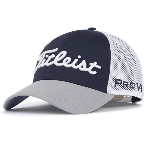 Tour Performance Mesh Golfkappe Weiß/Navy/Grau Her