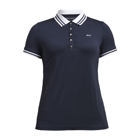 Stripe Polo Navy Damen