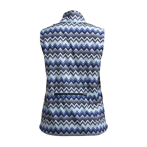 Pocket Wind Vest Zigzag Blue