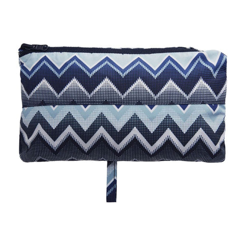 Pocket Wind Vest Zigzag Blue