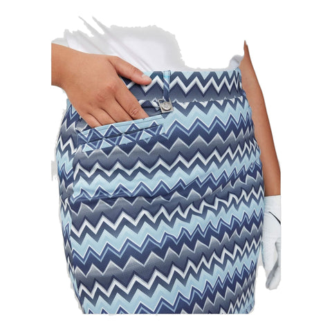 Move Skort Zigzag Blue Damen