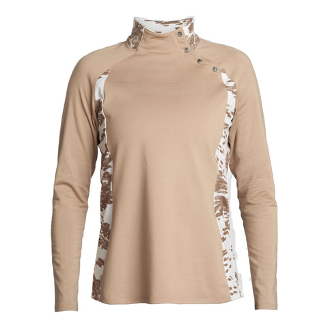 W Layer Megan Langarm Beige/Camo Damen
