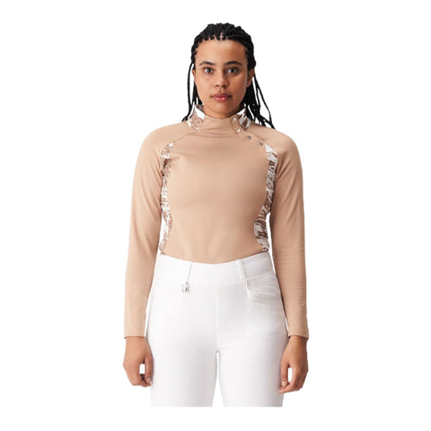 W Layer Megan Langarm Beige/Camo Damen