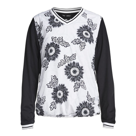 Pullover Swing Schwarz Massai Flower Damen