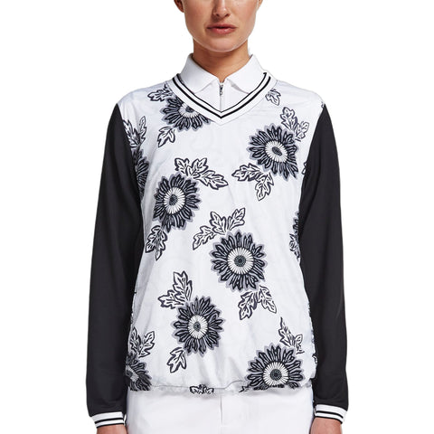 Pullover Swing Schwarz Massai Flower Damen