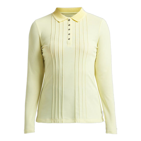 Tuck Langarm Polo Damen