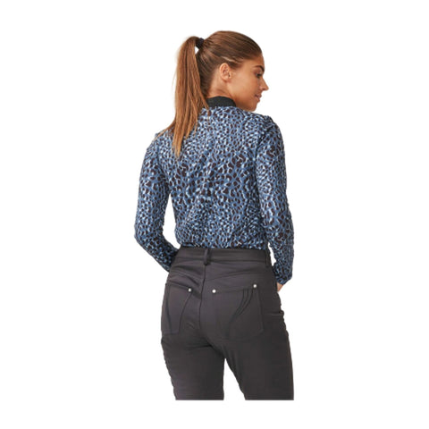 Polo Spot Langarm Dusty Blue